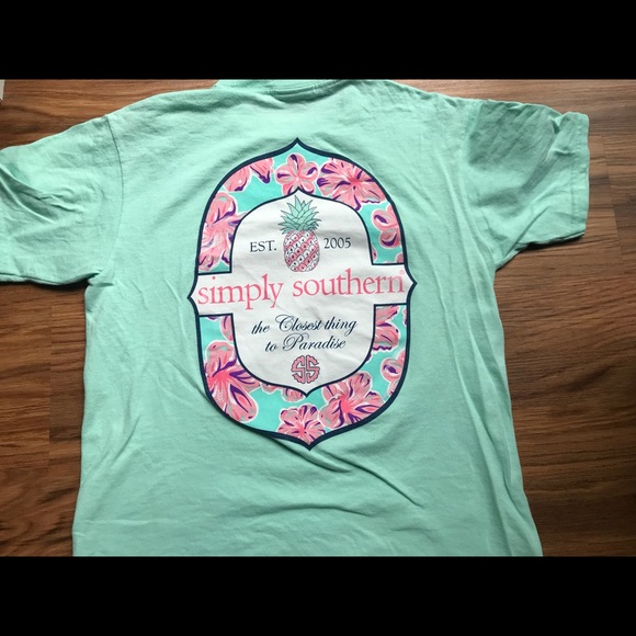 🦋🤩kids mint green simply southern t-shirt - Picture 1 of 4